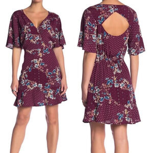 Band of Gypsies Samantha Floral Cutout‎ Dress